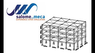 SALOME MECA Frame Structure Simulation [upl. by Anuahsed293]