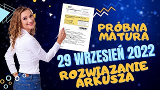 Rozwiązania próbna matura CKE matematyka 29 września 2022 [upl. by Pesvoh]