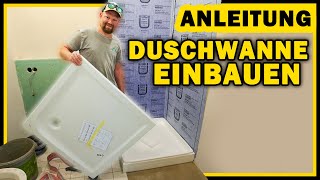 Anleitung DUSCHE SELBER EINBAUEN  Duschwanne mit Styroporträger  Home Build Solution [upl. by Letnahc57]