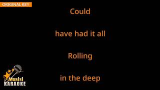 Rolling in the deep Karaoke  Lower key [upl. by Katrine]