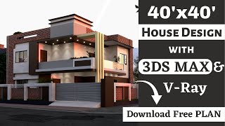 Duplex House Design in 3DS Max with VRay  Complete Project from AutoCAD Plan to Final Rendering [upl. by Enilekcaj]