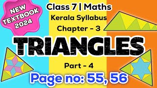 class 7 maths chapter 3 triangles page 55 56 kerala syllabus part 4 [upl. by Ameyn]