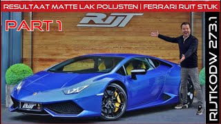 Matte autolak polijsten en nu  Ferrari 488 GTB Kapotte voorruit  Lamborghini Huracan Detailen [upl. by Anneis222]