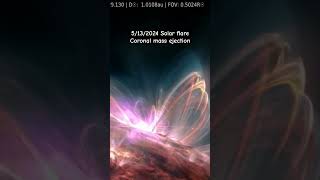 solar flare Coronal mass ejection 2024 sun solar flare solarsystem 태양풍 [upl. by Jourdain]