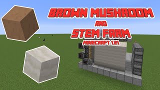 Simple Brown Mushroom and Stem Farm Tutorial for Minecraft 121 120 119 118 [upl. by Rhianon]