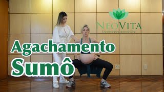 Fisioterapia na gestação o agachamento sumô  Neovita Fisioterapia Domiciliar [upl. by Kolnick613]