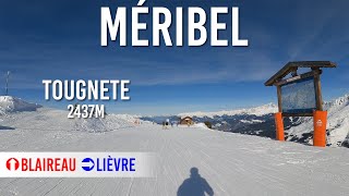 4km long run from Tougnete down to Méribel Centre in Les 3 Vallées [upl. by Ahsert]