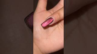 Magnetic polish 🧲 magneticpolish cateyegel cateyepolish gelpolish gel pinknails [upl. by Fennie]