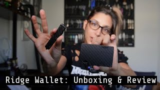 Ridge Wallet Unboxing and Review Titanium Carbon Fiber amp Black Damascus [upl. by Oniuqa505]