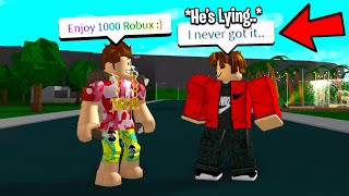 HONESTY EXPERIMENT I Gave Him FREE ROBUX But He Said I DIDNT Roblox [upl. by Notirb]