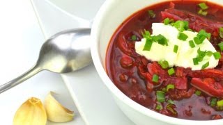 Vegetarian Borscht Борщ  Authentic Russian Beet Soup Recipe [upl. by Costanza]