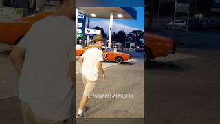 Hoodslides on a General Lee at the Gas Station 🤘🤠🔥 dukesofhazzard goodolboys [upl. by Gaile]