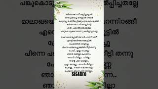 Vidilla ponne njan vidilla song 🎵 LYRICS🎤anusree sisbro shortsviral song [upl. by Ming]