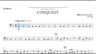 Conquest Brian Balmages Trombone amp Baritone BC Play Along [upl. by Okime170]