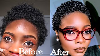 HOW TO DEFINE CURLS ON 4B4C SHORT NATURAL HAIR DETAILED NATURAL HAIR HOW [upl. by Beverle]