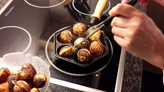 Cooking Danish æbleskiver [upl. by Lat]