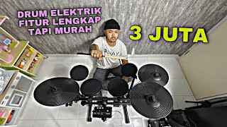 Drum Elektrik Paling Murah SeIndonesia Cuma 3 JUTA Review Drum Digital Aroma TDX15 [upl. by Cerell]