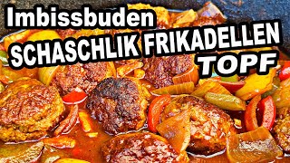 Imbissbuden Schaschlik Frikadellen Topf genial lecker  The BBQ BEAR [upl. by Riker]