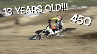 WORLDS FASTEST KID ON A 450 [upl. by Gaston]