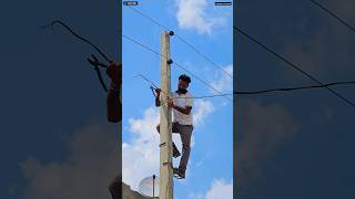 Lineman Universe  Lineman work shorts video  ytshorts lineman electrician [upl. by Saleme]