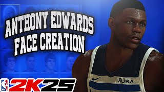 BEST ANTHONY EDWARDS FACE CREATION ON NBA 2K25 MOST ACCURATE [upl. by Barthel539]