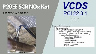 15733 P20EE SCR NOx Katalysator Wirkung zu niedrig  VW Sharan Seat Alhambra  VCDS Diagnose [upl. by Nahtaneoj]