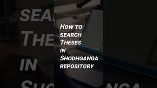 Search Theses in Shodhganga Repository  Quick Guide [upl. by Ogdon]