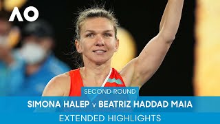 Simona Halep v Beatriz Haddad Maia Extended Highlights 2R  Australian Open 2022 [upl. by Tterrag]