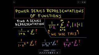 ❖ Power Series Representation of Functions ❖ [upl. by Relyuc]