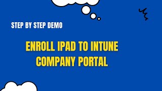 Enroll iOS device to intune Company Portal [upl. by Nathaniel]