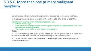 ICD 10  Session 3 Guidelines for Coding Malignant Neoplasms site not clearly identified [upl. by Akimihs]