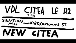 New Citea  VDL Citea LE 122 PL 896  Siuntion matkahuolto  Kirkkonummi station [upl. by Vashtee518]