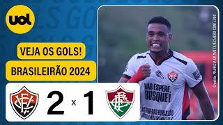 VITÓRIA 2 X 1 FLUMINENSE  BRASILEIRÃO 2024 VEJA OS GOLS DE NERIS L ARCANJO CONTRA E ALERRANDRO [upl. by Ellennahs729]