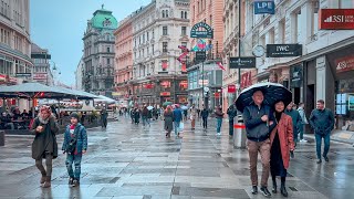 Walk In Vienna In The Drizzle March 2024  4K HDR [upl. by Davida]