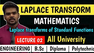 LAPLACE TRANSFORM  MATHEMATICS  LECTURE 02  Laplace transforms of standard functions [upl. by Swain140]