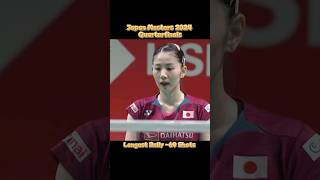 Longest Rally 69 Shots MatsuyamaShida vs KimKong KumamotoMasters2024 BWFWorldTour Shorts [upl. by Atterys344]