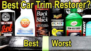 Best Plastic Car Trim Restorer 303 Protect vs Mothers Turtle Wax Meguiars CeraKote [upl. by Aplihs]