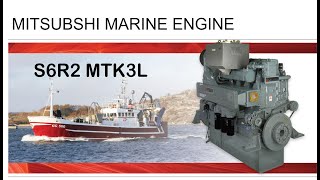 MARINE ENGINE MITSUBISHI S6R2 MTK3L [upl. by Aurlie]