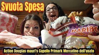 Svuota spesa Action  Capello  douglas  primark  mercatino usato  mauris [upl. by Elockcin802]