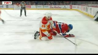 Kaiden Guhle leaves the ice after an incident with a skate blade [upl. by Leonie382]