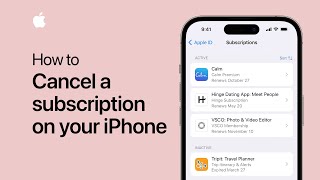 How to cancel a subscription on your iPhone  Apple Support [upl. by Nymassej]