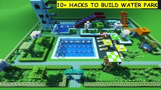 10 Hacks to Build Water Park in Minecraft  Tutorial minecraft waterpark creative [upl. by Pier]