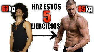 5 Mejores Ejercicios para Aumentar Masa Muscular [upl. by Ternan]