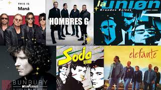 Rock En Español de los 80 y 90  Maná Hombres G Soda Stereo La Ley Caifanes 80 y 90 y más [upl. by Molini]