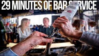 POV Bartender Making Cocktails at a Top London Restaurant Summer Drinks [upl. by Naletak]