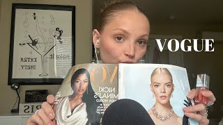 ASMR Reading Vogue Magazine to You gum chewing page turning [upl. by Pallaton]