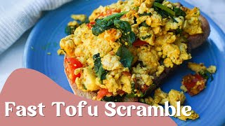 2 Ingredient Tofu Scramble Easy Delicious and Healthy [upl. by Dylan589]