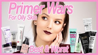 The Best amp Worst Primers  Primer Wars Finale  Oily Skin Drugstore Edition [upl. by Ellehcram569]