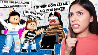 WE TRAPPED OUR DADS GIRLFRIEND BECAUSE SHE WAS A GOLD DIGGER  Roblox  MeepCity [upl. by Barlow]