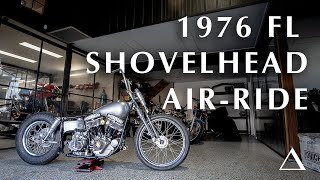 1976 FL Shovel Head Air Ride  Purpose Built Moto [upl. by Hannover]